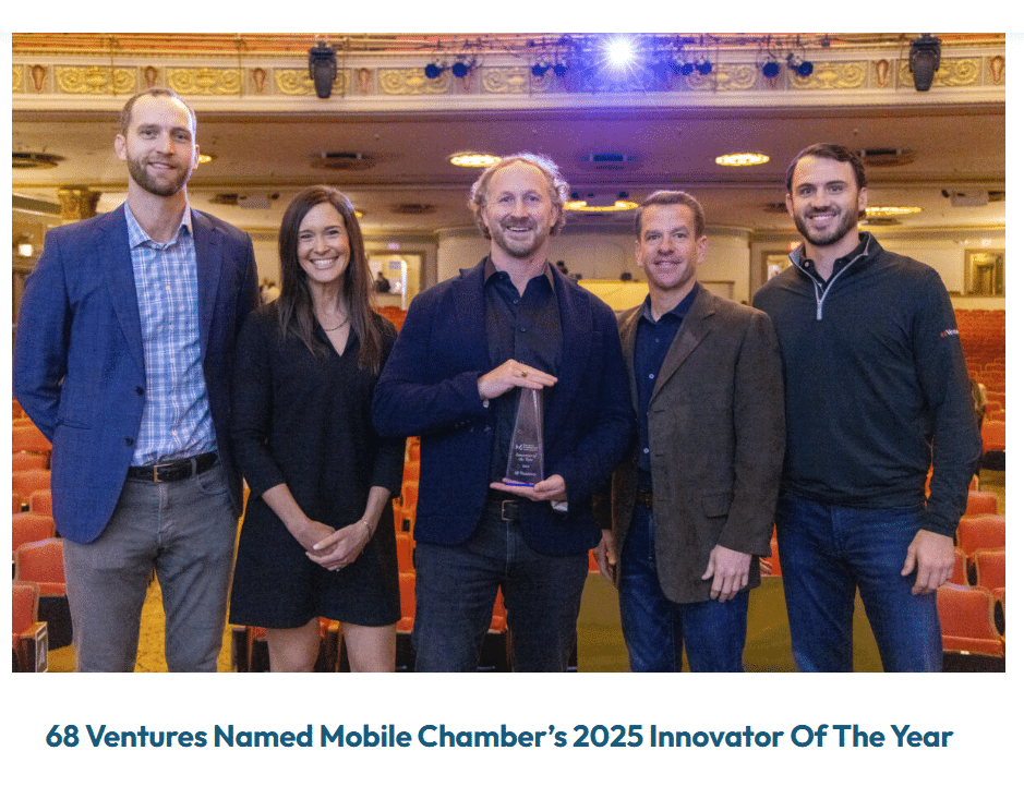 68 Ventures Named Mobile Chamber’s 2025 Innovator of the Year
